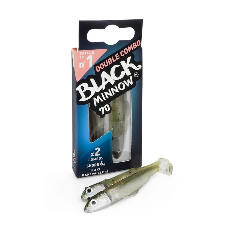 Fiiish Black Minnow Double Combo Kaki/Kaki Paillete No:1 - 7см/6гр - Image 2