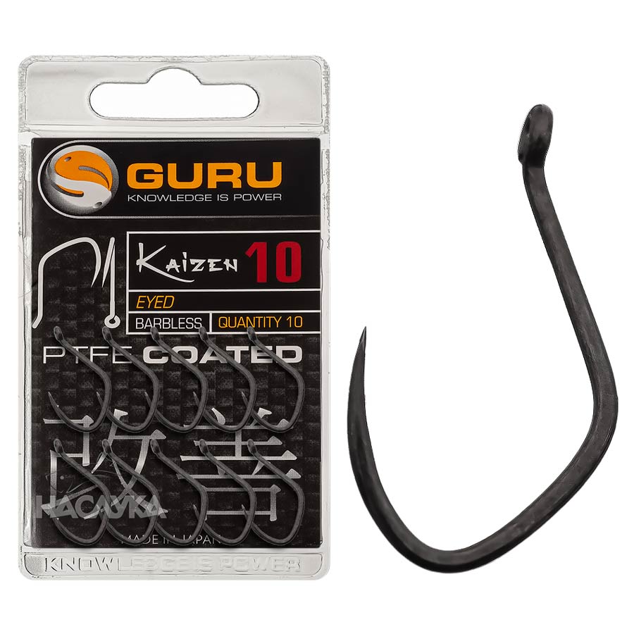 Куки с ухо Guru Kaizen Eyed Hook Barbless