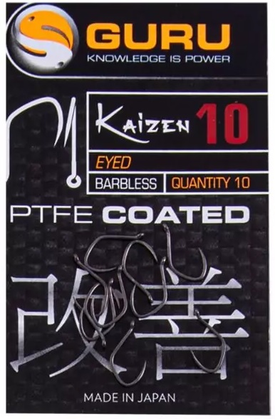 Куки с ухо Guru Kaizen Eyed Hook Barbless - Image 2