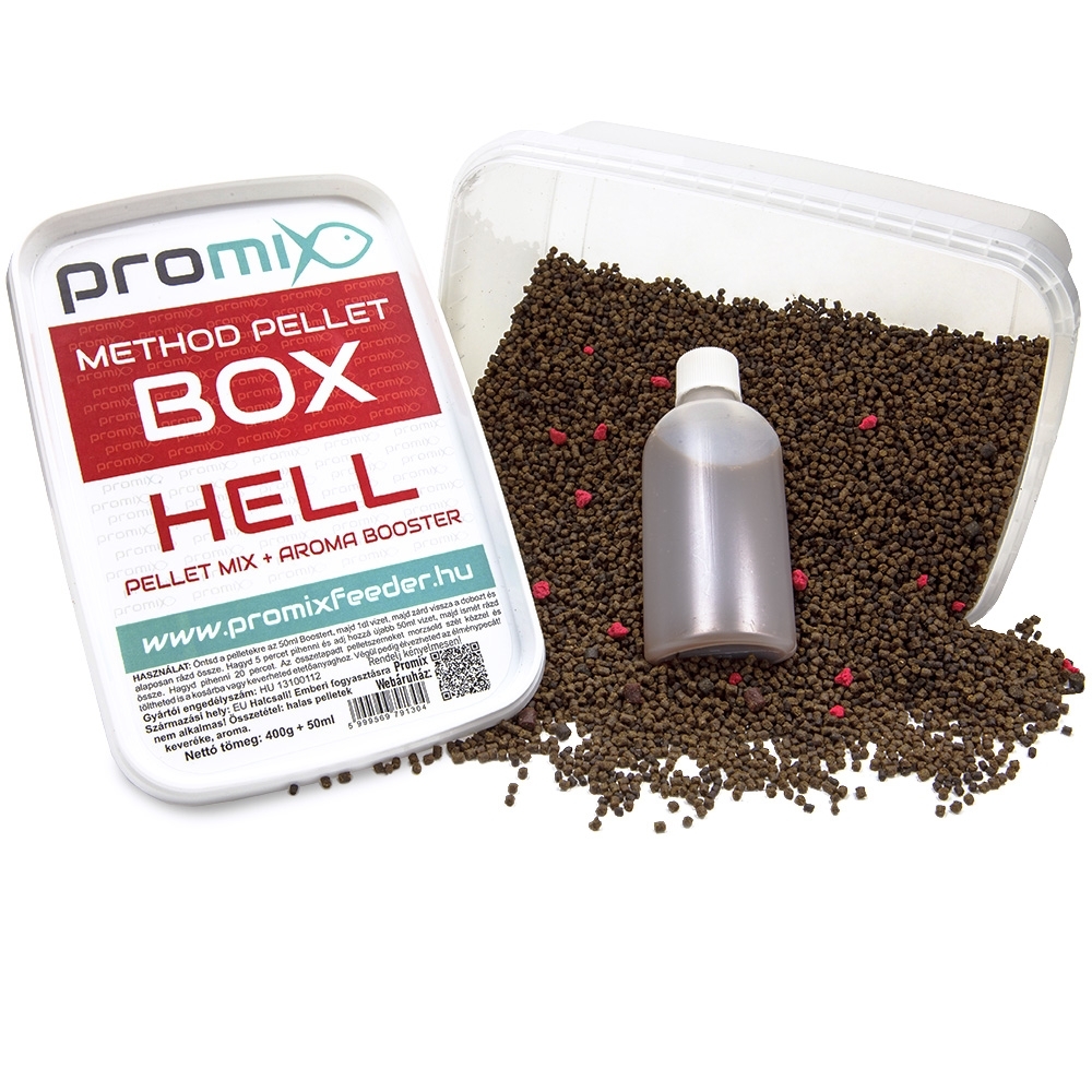 Пелети Promix Method Pellet Box + Aroma Booster Hell 2/4мм – 0.400гр
