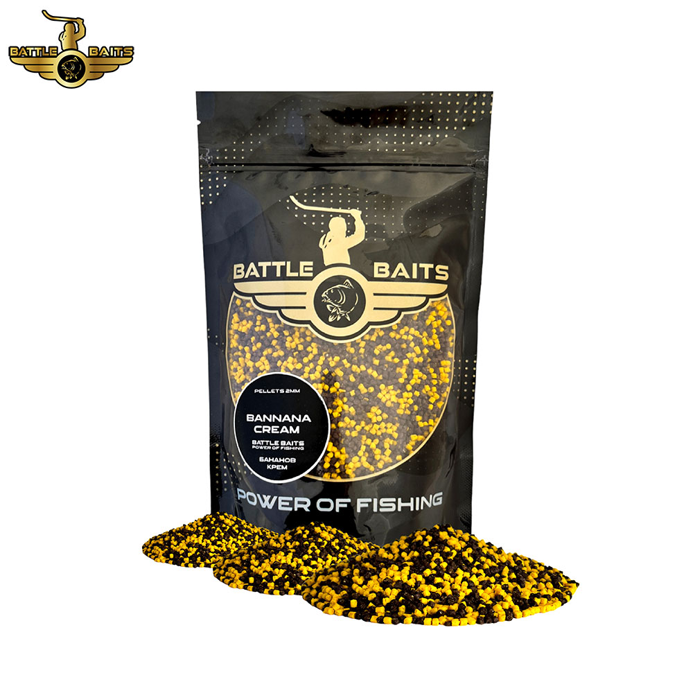 Пелети Battle Baits Pellets Banana Cream 2мм
