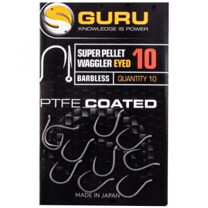 Куки с ухо Guru Super Pellet Waggler Barbless/Eyed