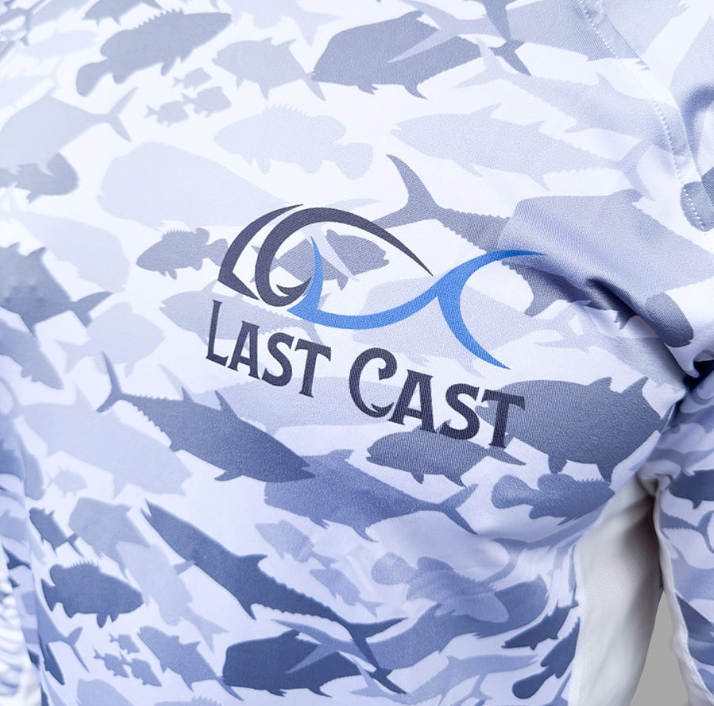 Блуза с UV защита Last Cast Camo Fish Mesh Hoodie - Image 2