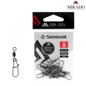 Вирбел с карабинка Mikado Barrel Swivel With Fastlock Snap