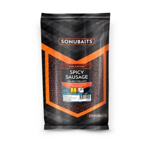 Пелети Sonubaits Spicy Sausage Halibut Pellets 4mm 900gr