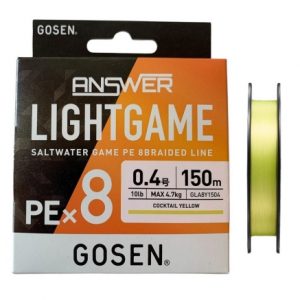 Плетено влакно Gosen Answer Light Game PE X8 #0.4 150m