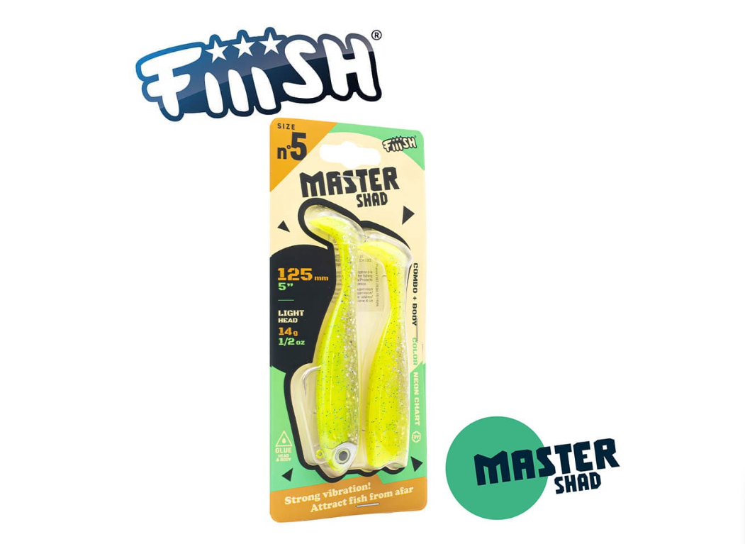 Силикон Fiiish Master Shad No5 Combo 12.5cm 14g – Neon Chart - Image 2